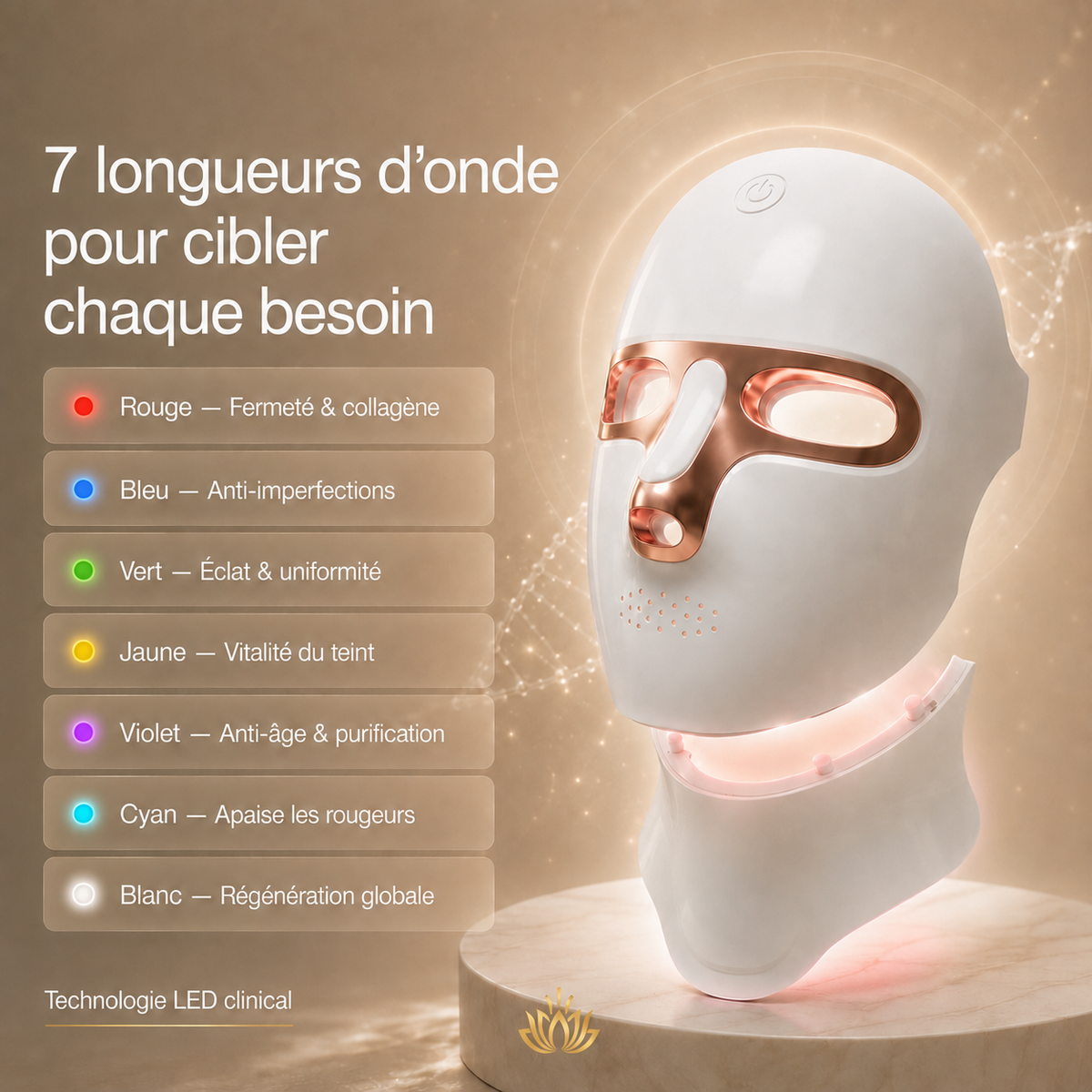 The Glow Care 7 színű LED maszk – arc & nyak – 2