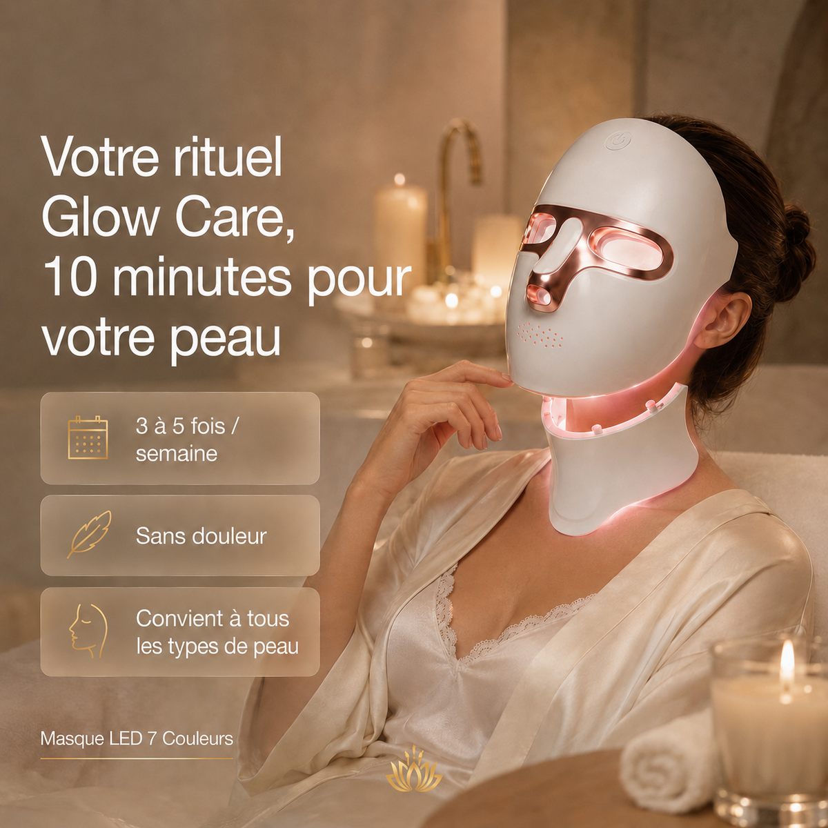 The Glow Care 7 színű LED maszk – arc & nyak – 3