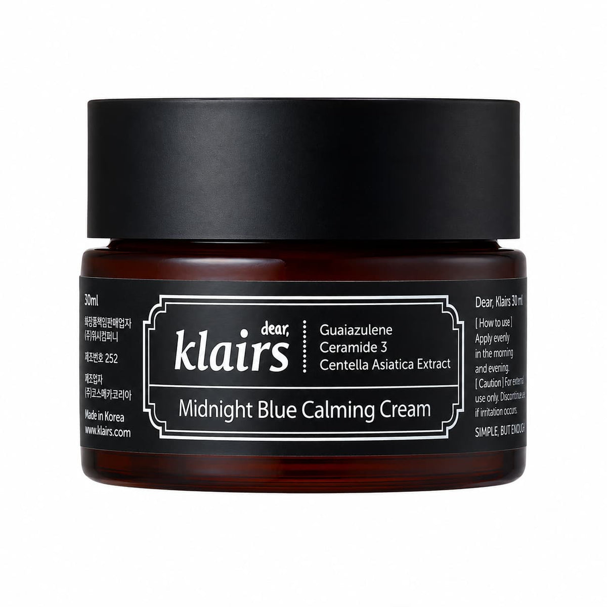 Dear, Klairs – Midnight Blue nyugtató krém, 30 ml
