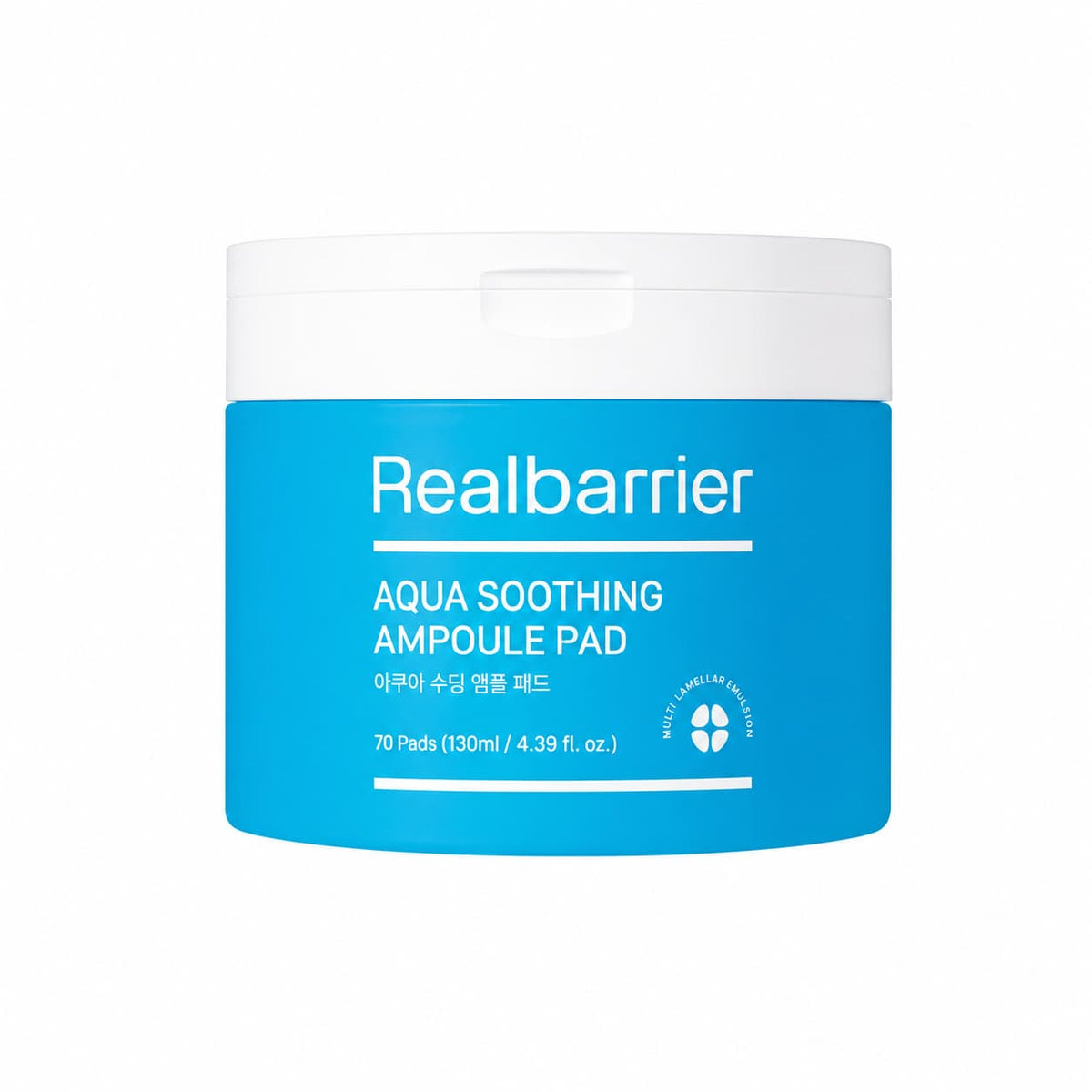 Real Barrier – Aqua Soothing ampullás tonikos párna, 130 ml (70 db)