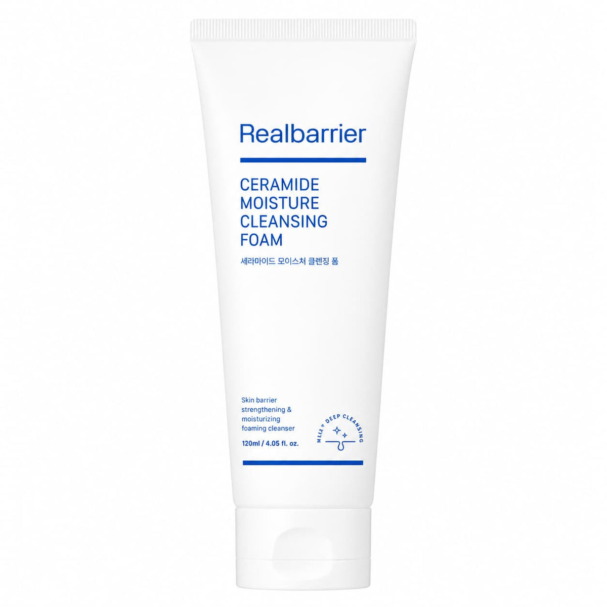 Real Barrier – Ceramide Moisture Cleansing Foam hidratáló arctisztító hab, 120 ml