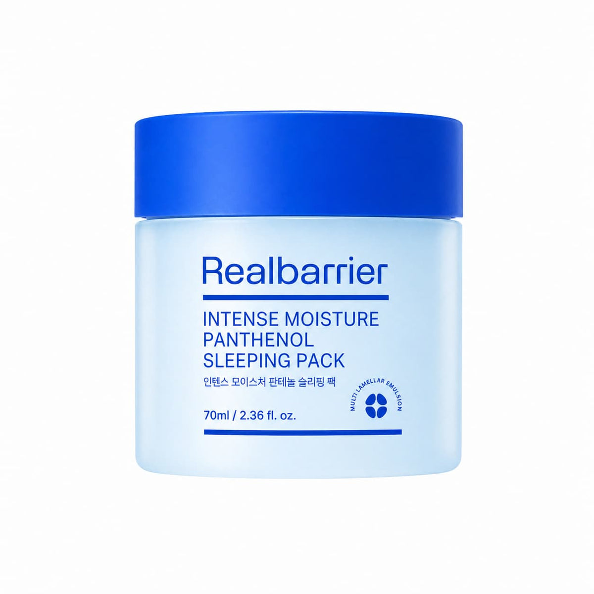 Realbarrier – Intense Moisture panthenolos éjszakai pakolás, 70 ml
