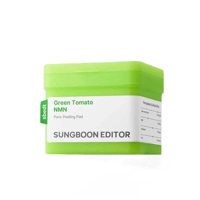 Sungboon Editor – Green Tomato NMN pórustisztító hámlasztó korong, 180 ml