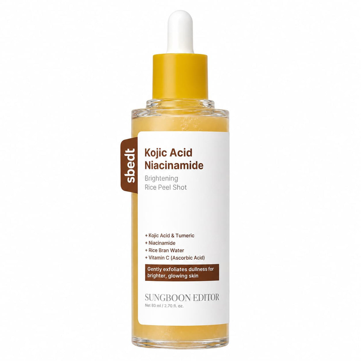 Sungboon Editor – Kojisav-niacinamid bőrélénkítő rizspeeling, 80 ml